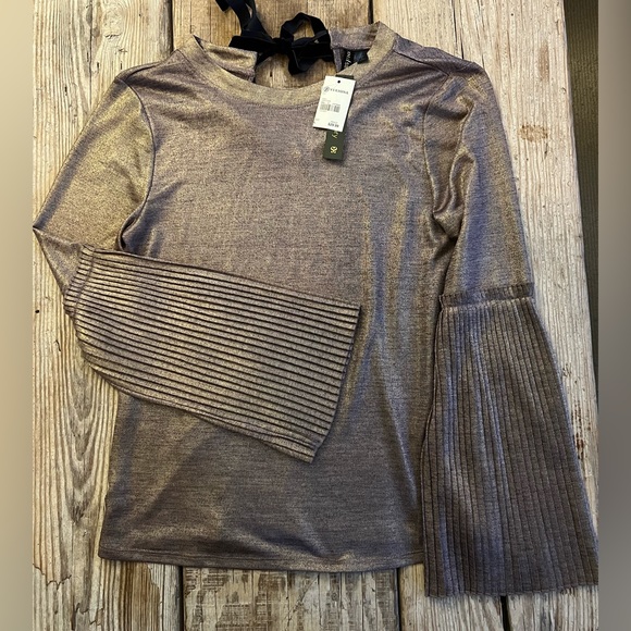 Soul Sanctuary Purple Sage Metallic Long Sleeve Top - Picture 1 of 8